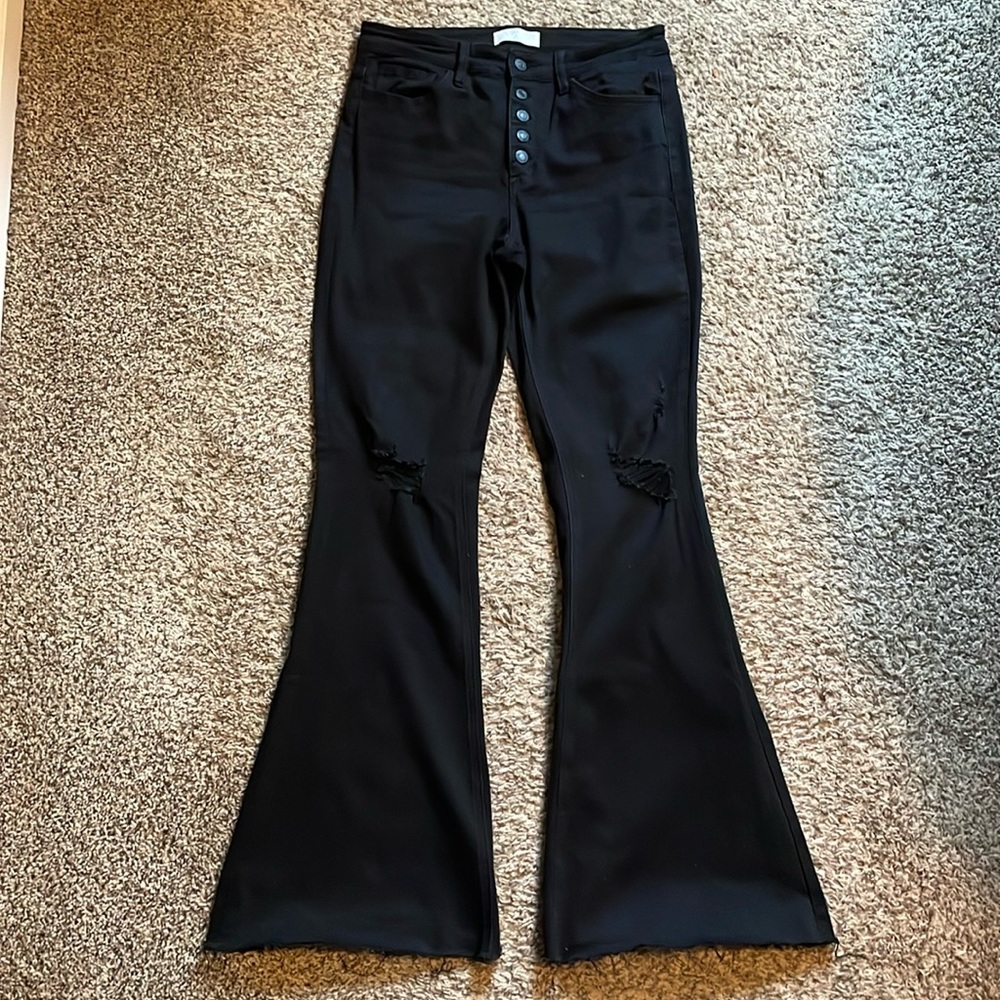VERVET BY FLYING MONKEY Black Flare Jeans